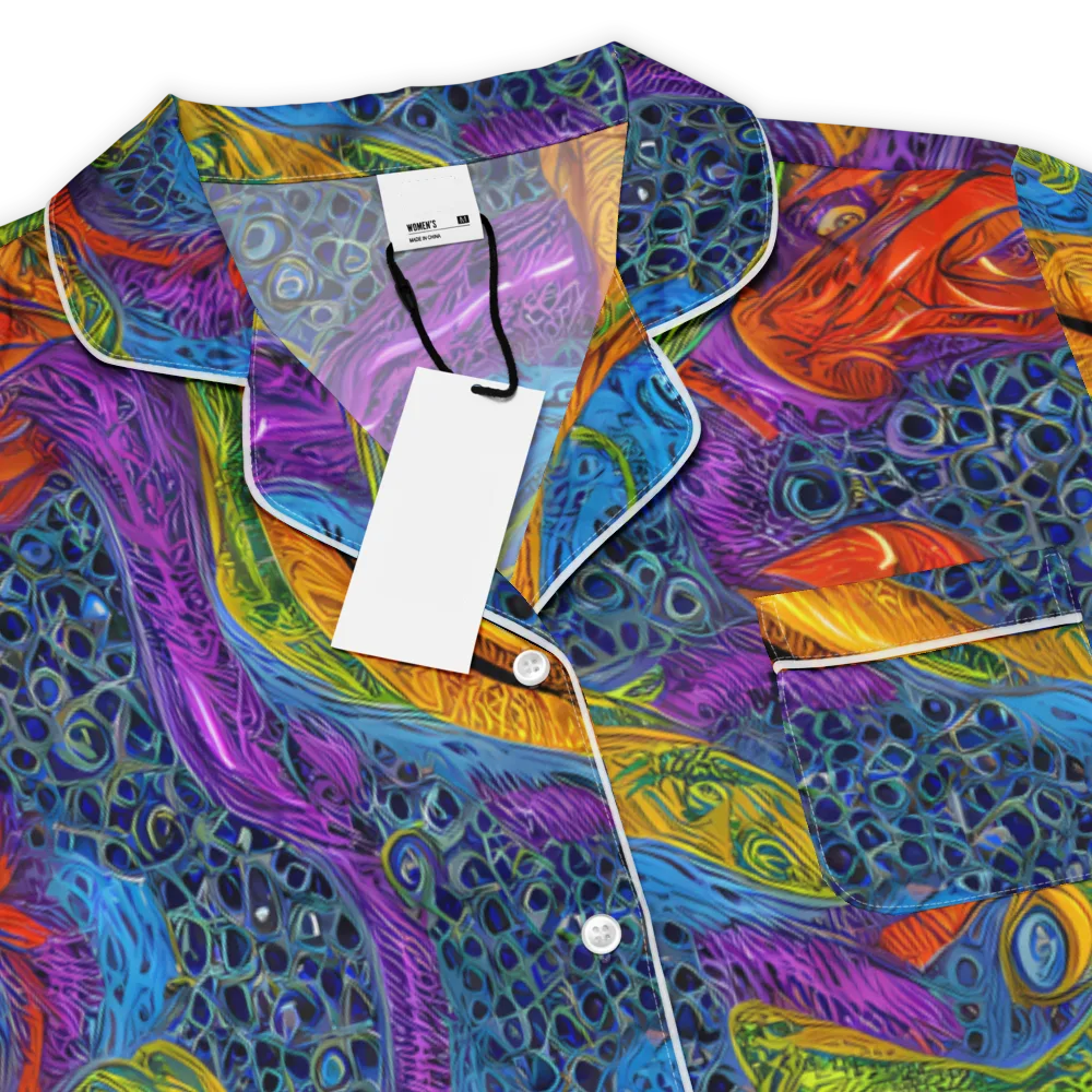 Reef of Fire on Women's Short Sleeve Pajama Top — Product details