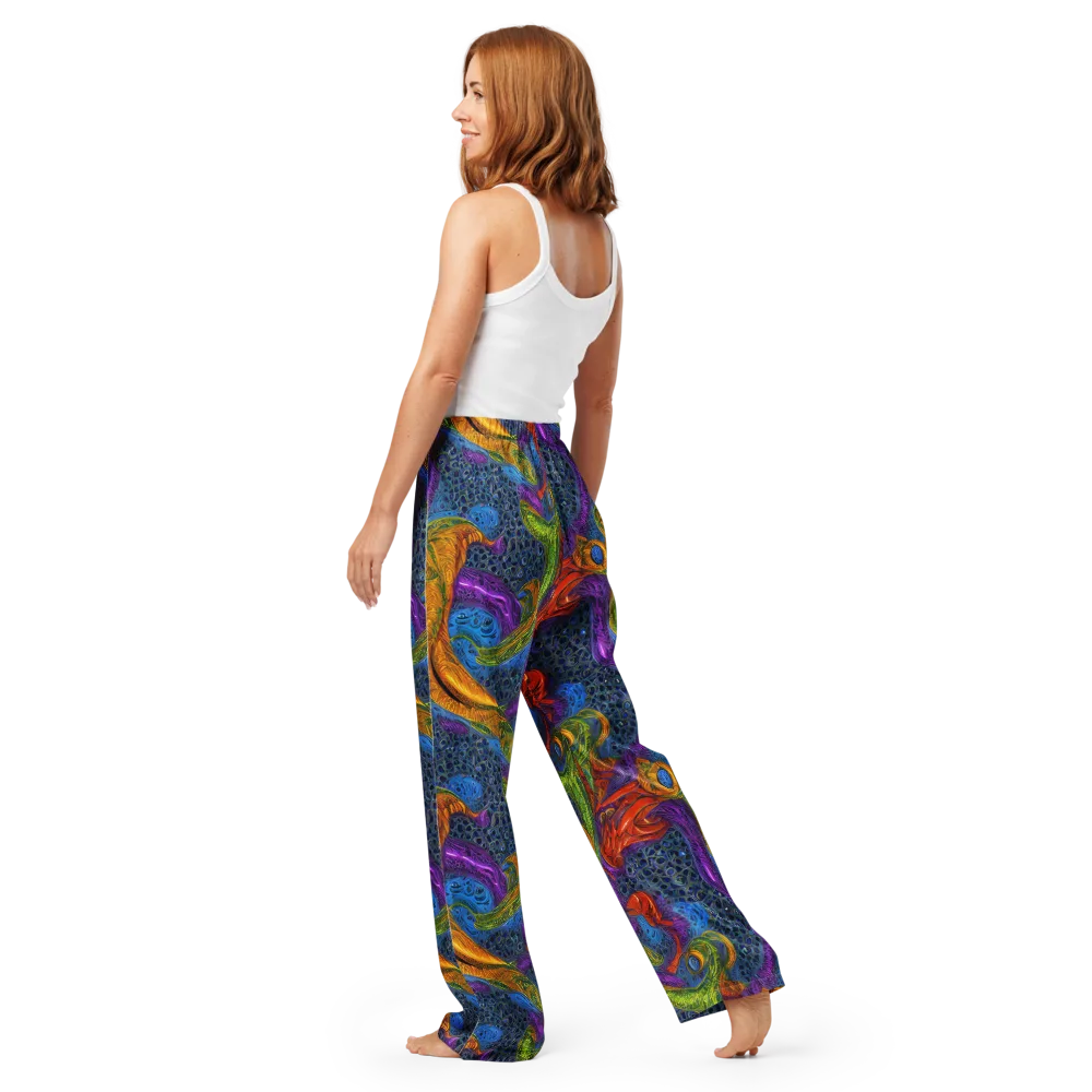 Reef of Fire on Women's Pajama Pants — Back