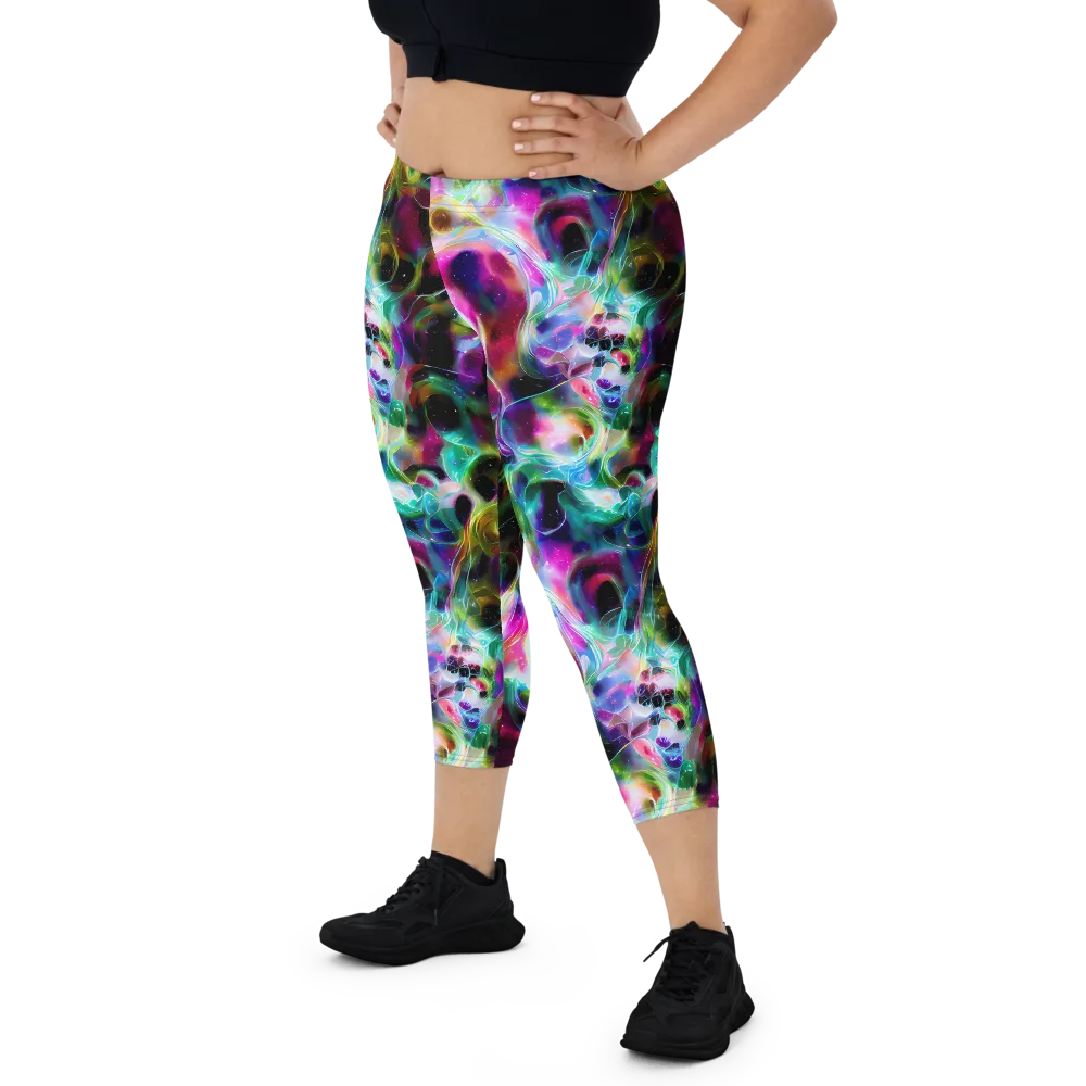 Starfire Marble on Capri Leggings — Front