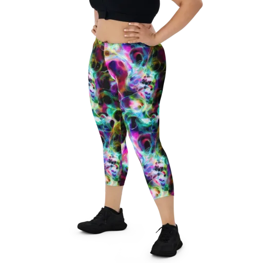 Starfire Marble on a Capri Leggings