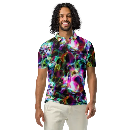 Starfire Marble on a Men's Slim Fit Polo Shirt