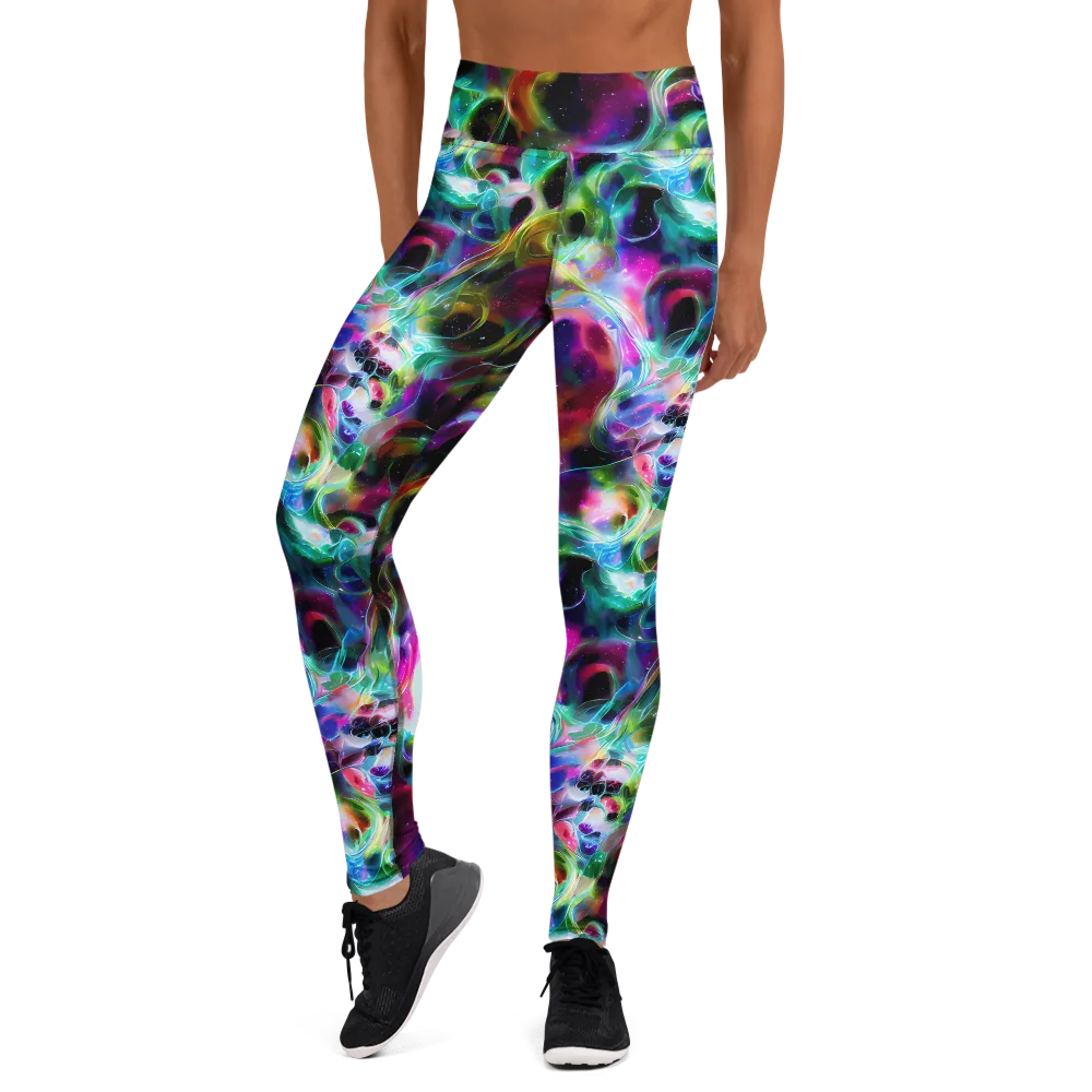 Starfire Marble on Yoga Leggings — Front