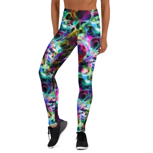Starfire Marble on a Yoga Leggings