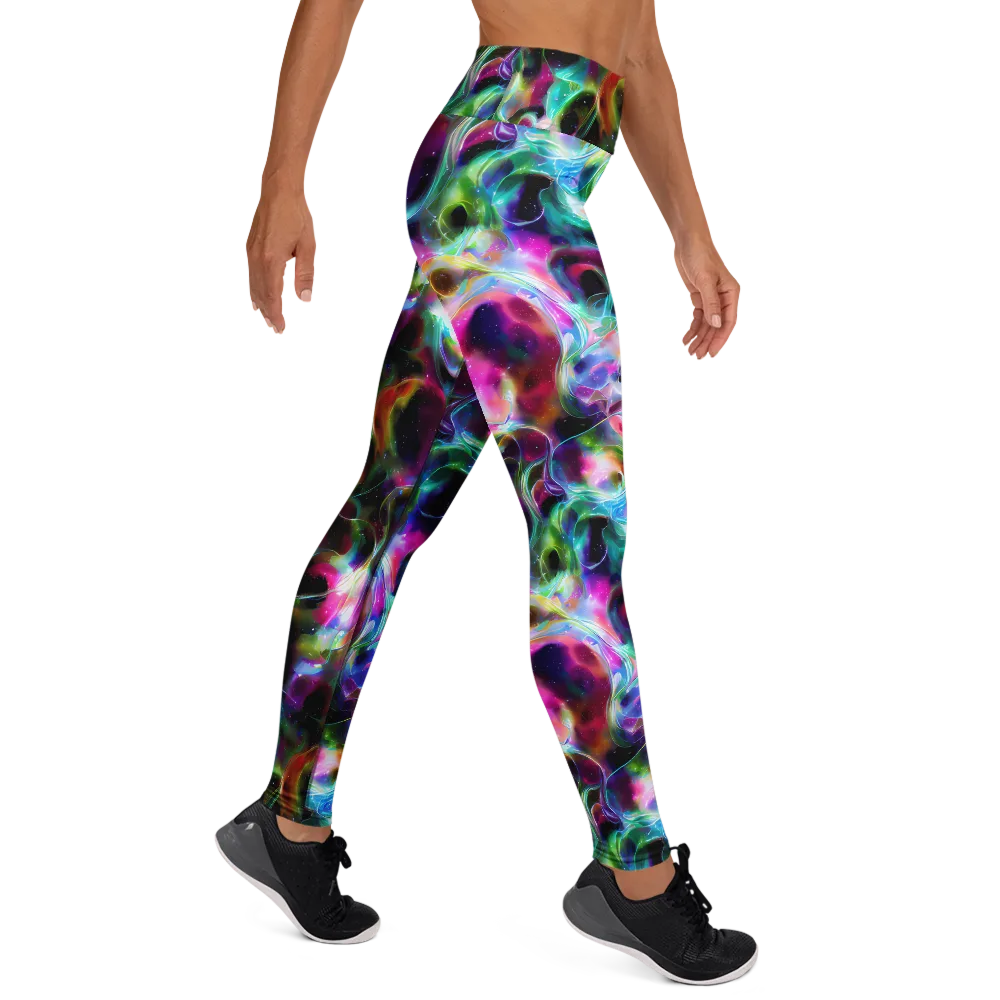Starfire Marble on Yoga Leggings — Right