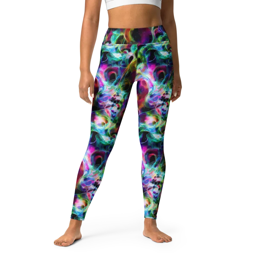 Starfire Marble on Yoga Leggings — Front