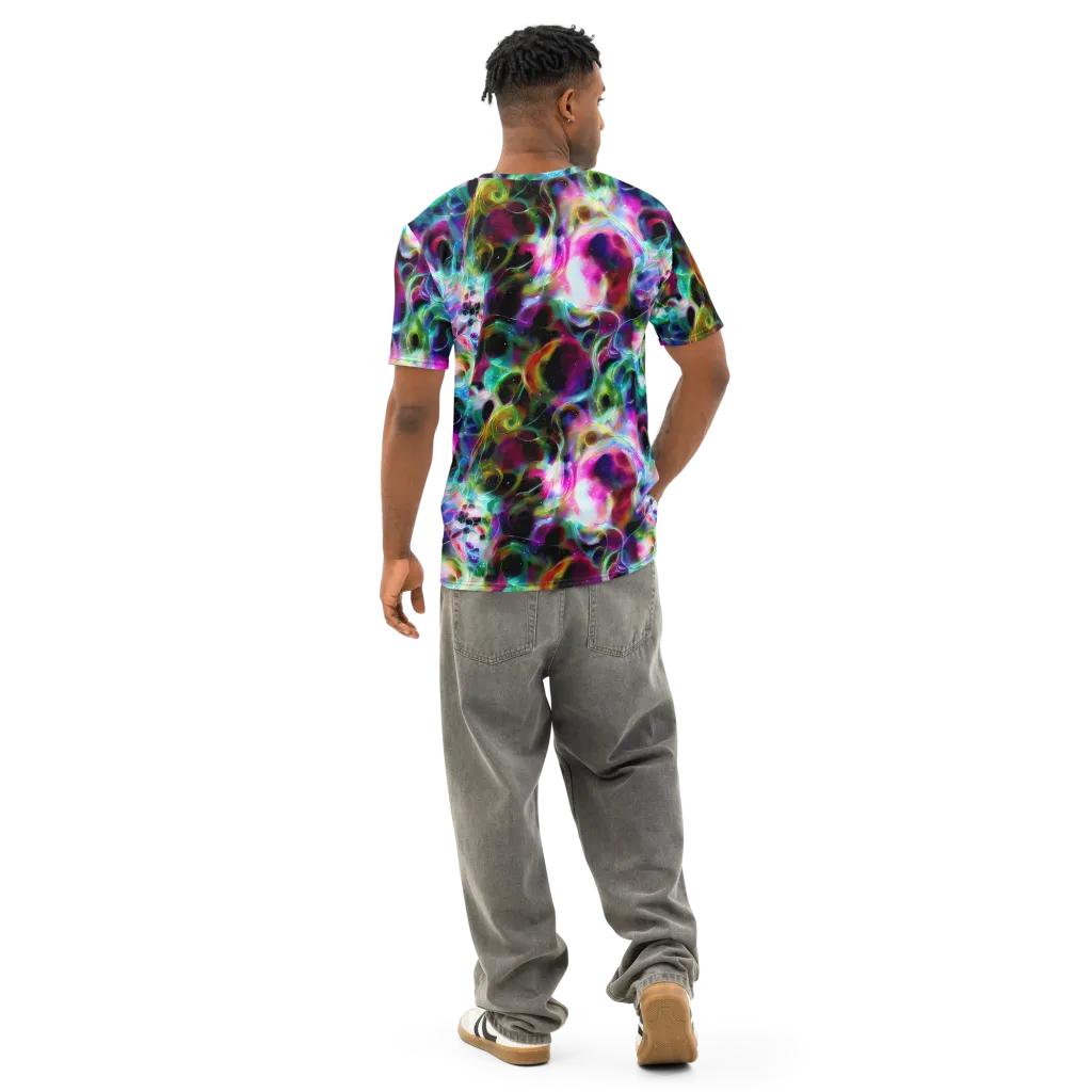 Starfire Marble on Men's Cotton Crew Neck T-Shirt — Back