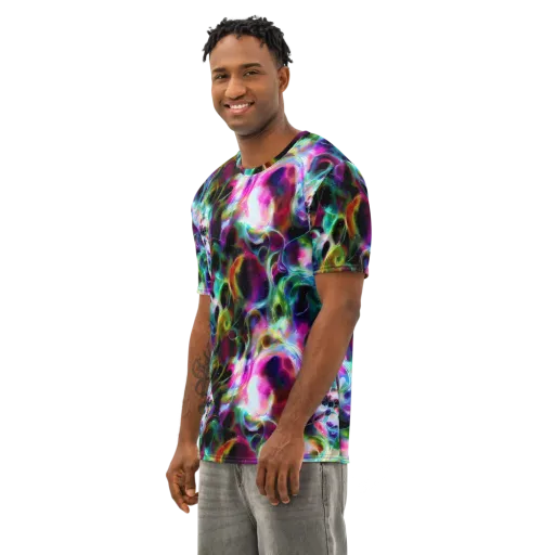 Starfire Marble on a Men's Cotton Crew Neck T-Shirt