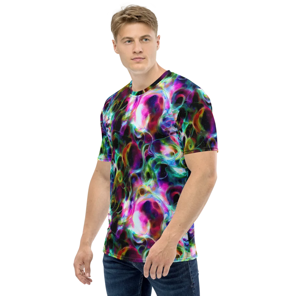 Starfire Marble on Men's Crew Neck T-Shirt — Left