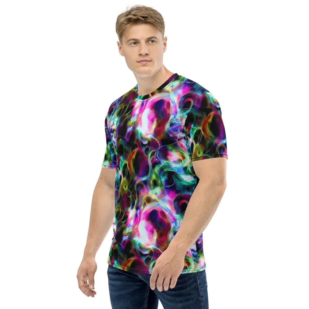 Starfire Marble on Men's Crew Neck T-Shirt — Left