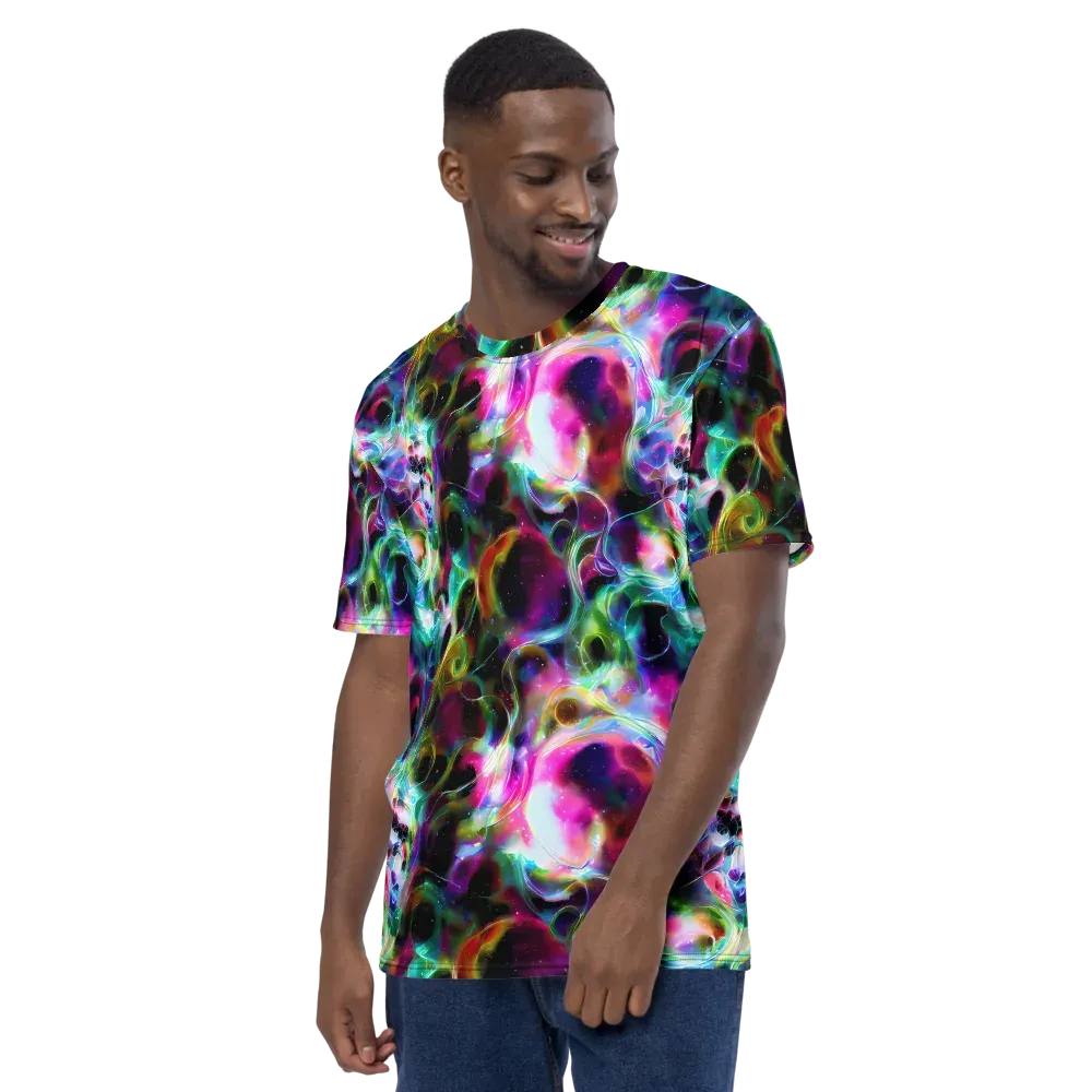 Starfire Marble on Men's Crew Neck T-Shirt — Left
