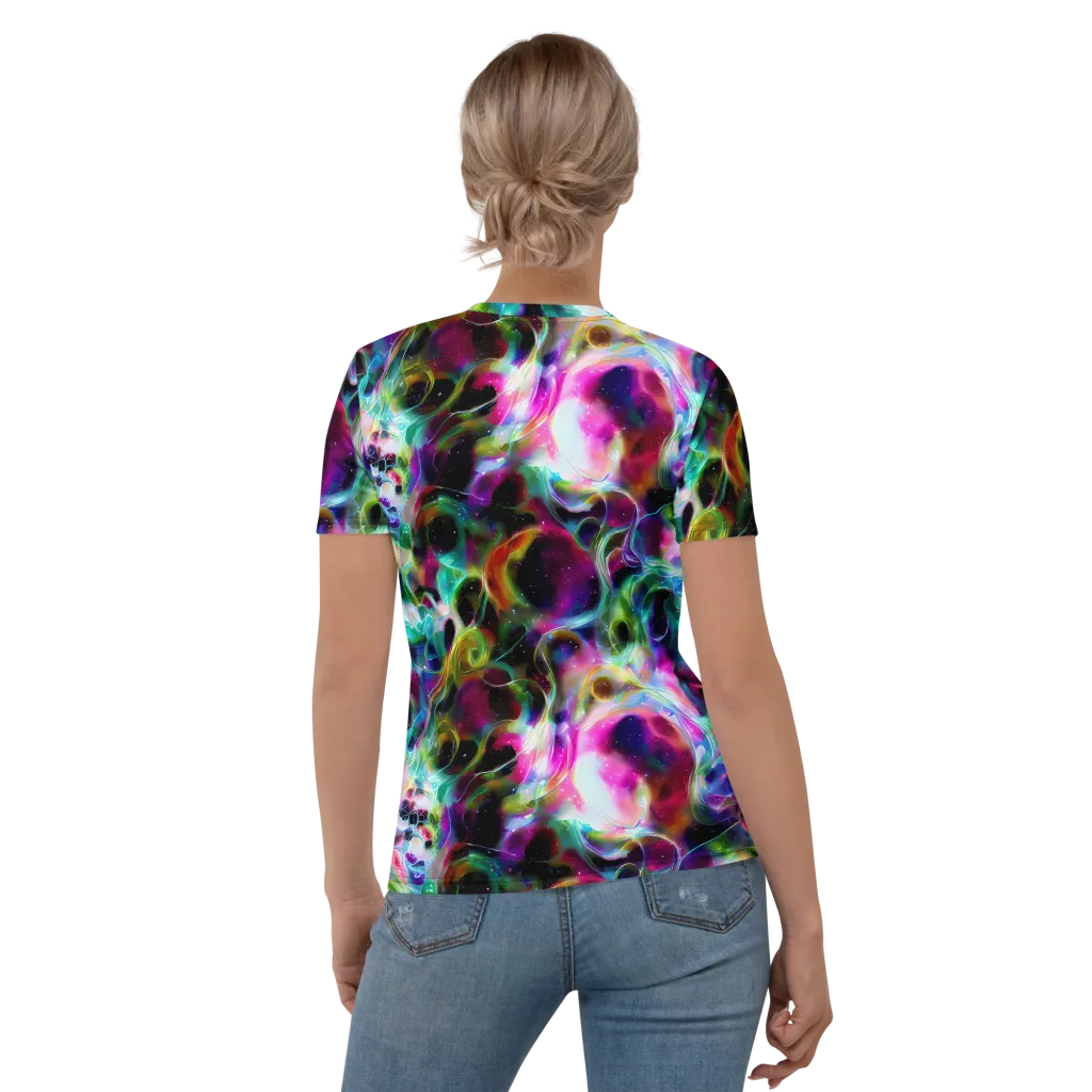 Starfire Marble on Women's Crew Neck T-Shirt — Back