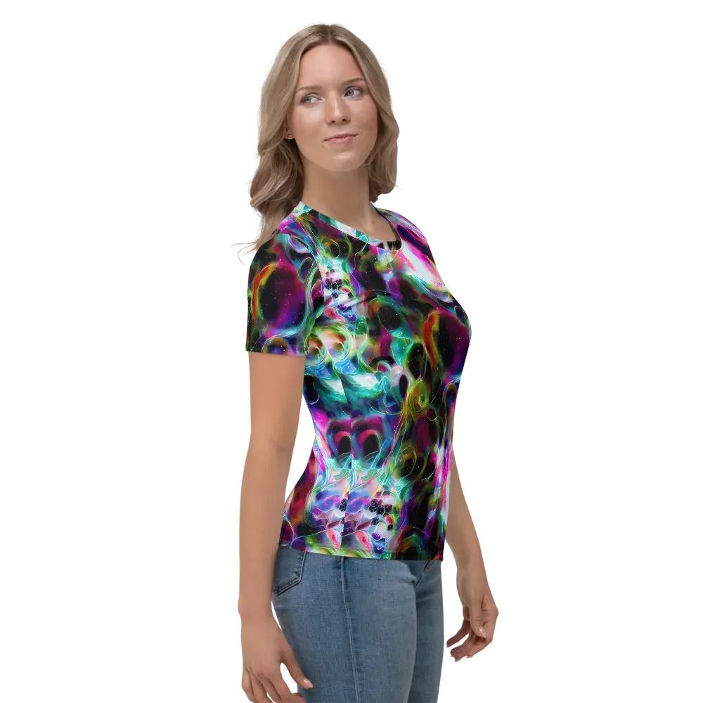 Starfire Marble on Women's Crew Neck T-Shirt — Right