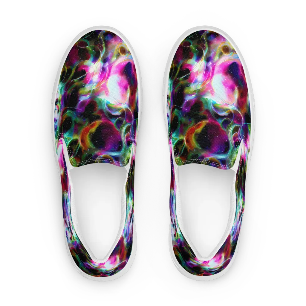 Starfire Marble on Men's Slip-On Canvas Shoes — Front