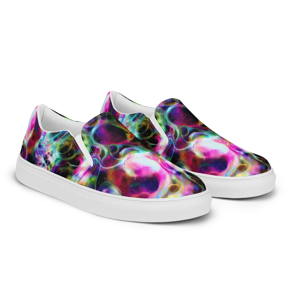 Starfire Marble on Men's Slip-On Canvas Shoes — Right Front