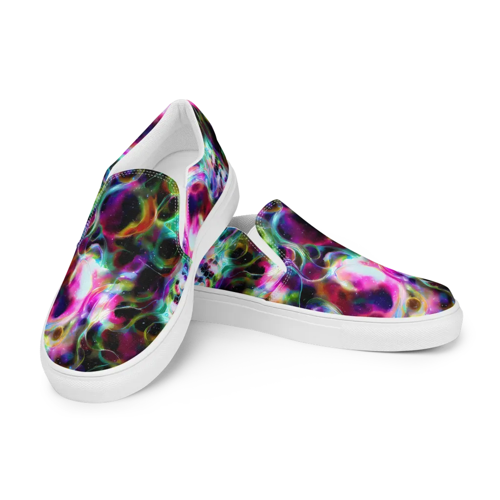 Starfire Marble on Men's Slip-On Canvas Shoes — Left Front