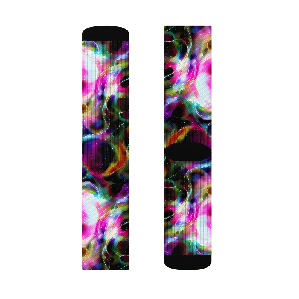 Starfire Marble on Socks — Left Sock