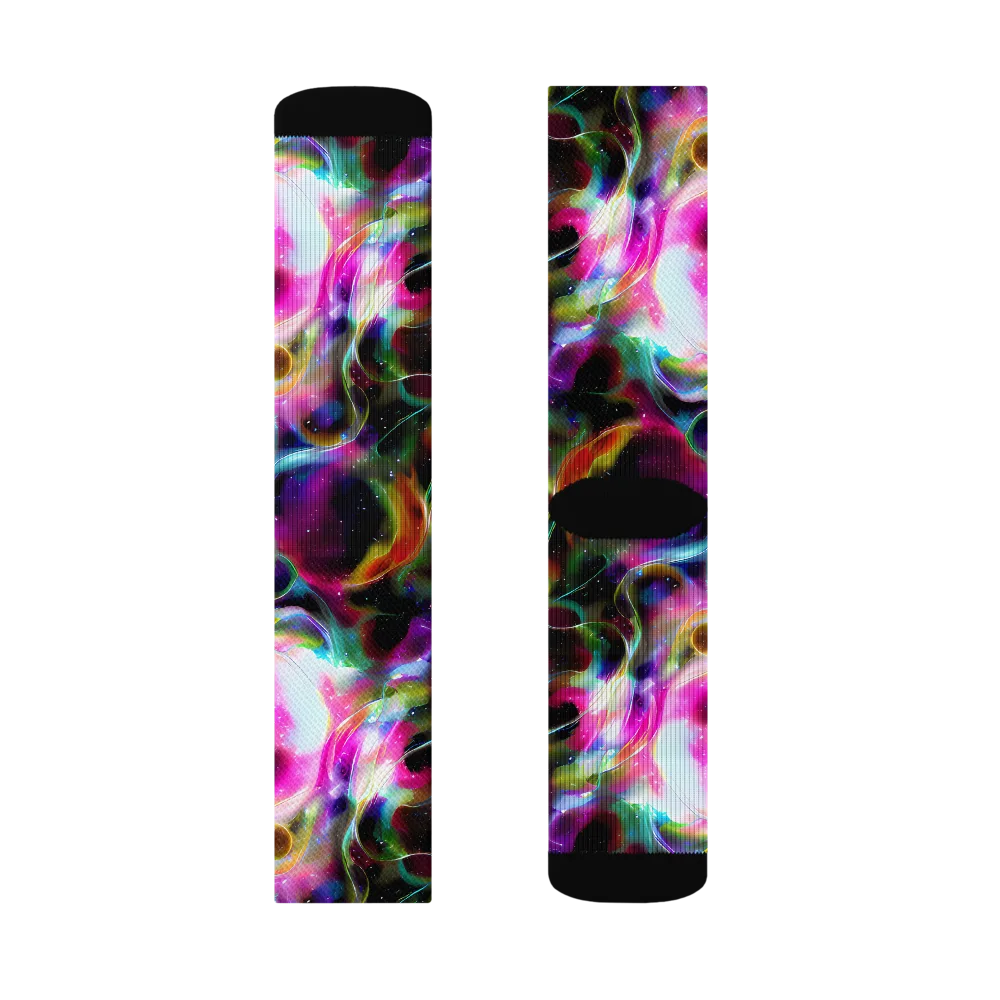 Starfire Marble on Socks — Right Sock