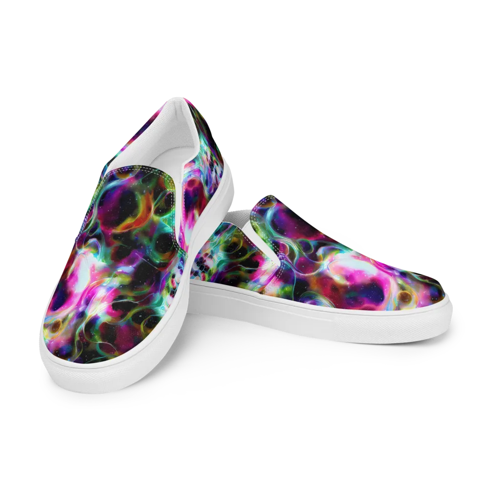 Starfire Marble on Women's Slip-On Canvas Shoes — Left Front
