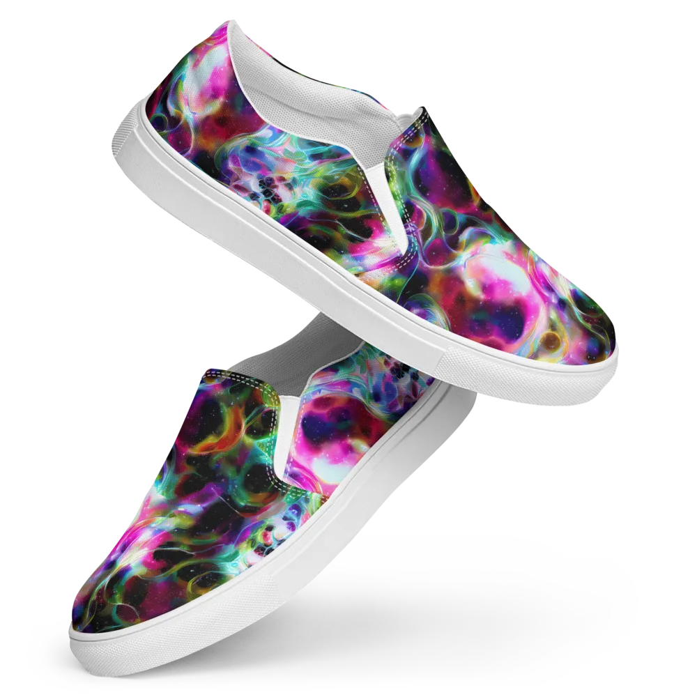 Starfire Marble on Women's Slip-On Canvas Shoes — Front