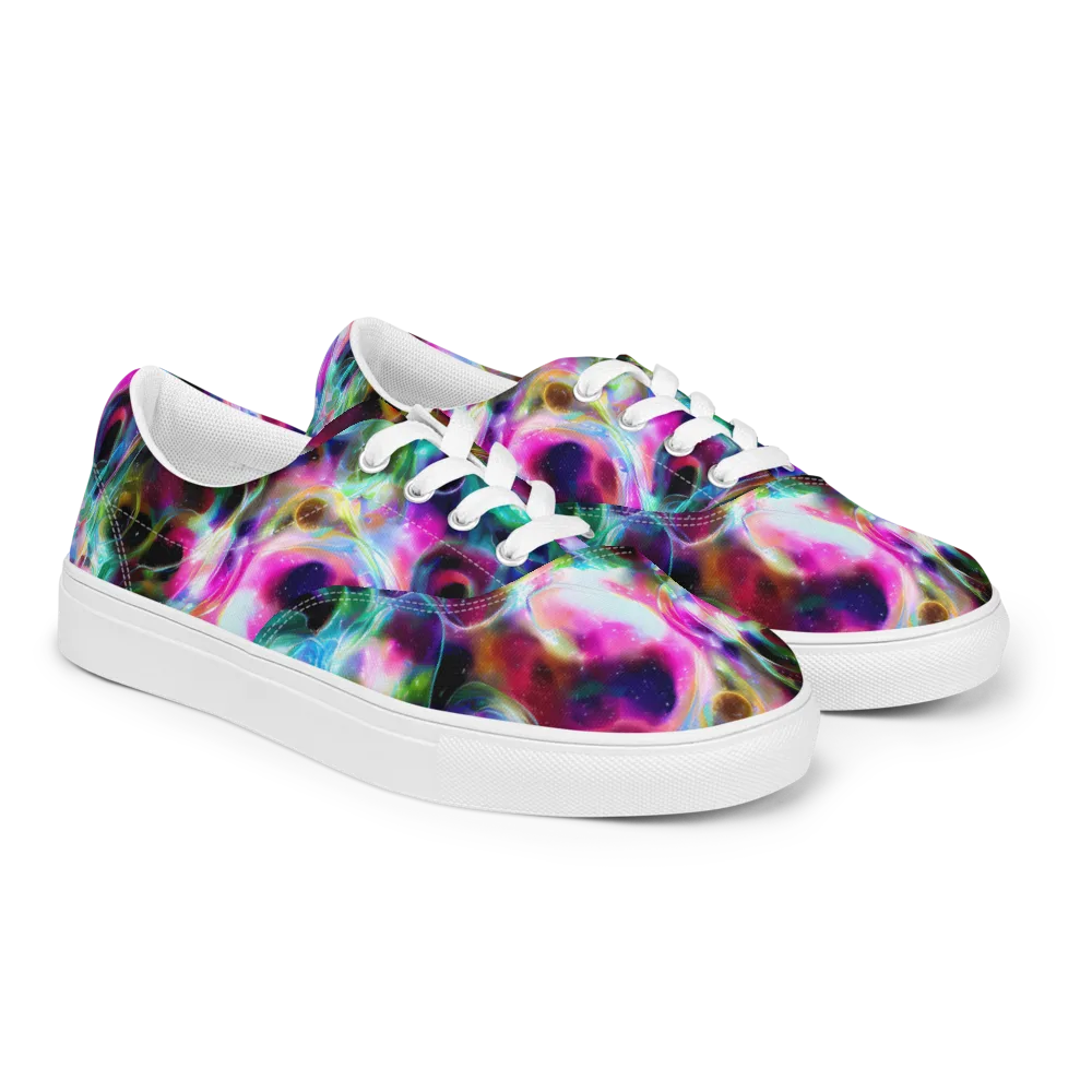 Starfire Marble on Men's Lace-Up Canvas Shoes — Right Front