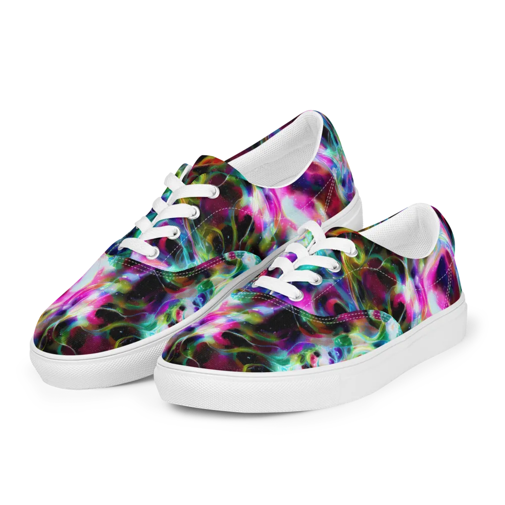 Starfire Marble on Men's Lace-Up Canvas Shoes — Left Front
