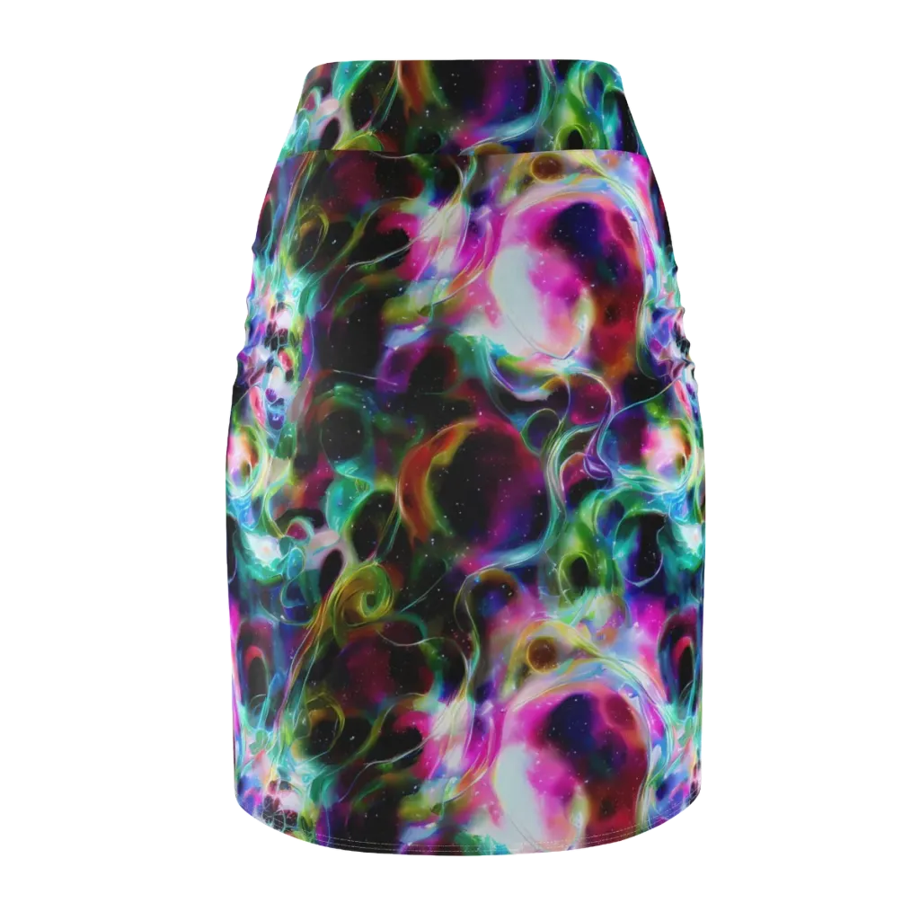 Starfire Marble on Pencil Skirt — Back