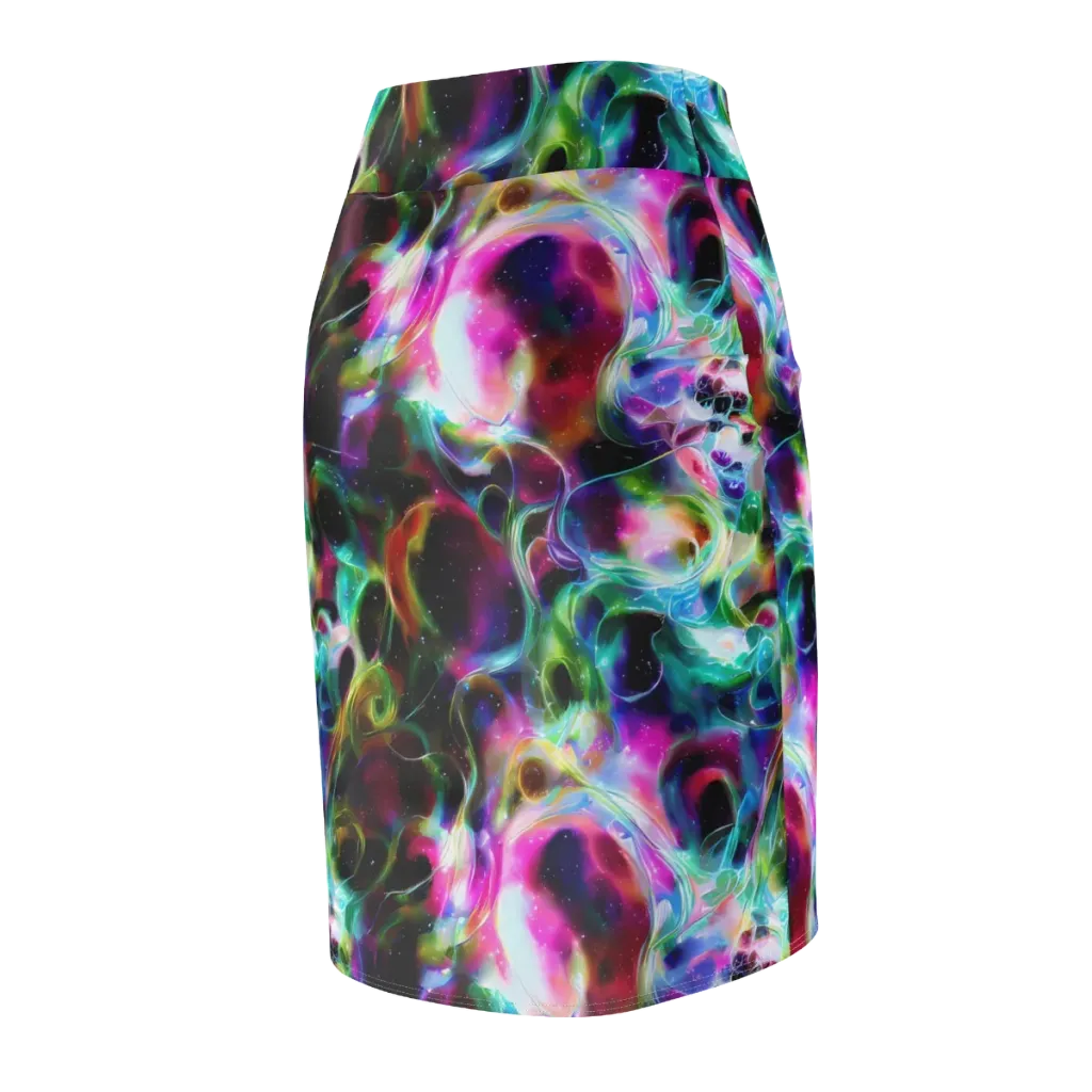 Starfire Marble on Pencil Skirt — Back Side