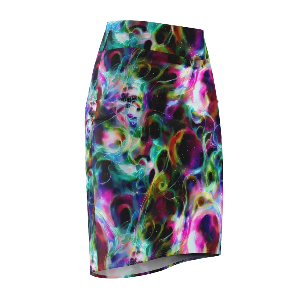 Starfire Marble on Pencil Skirt — Front Side