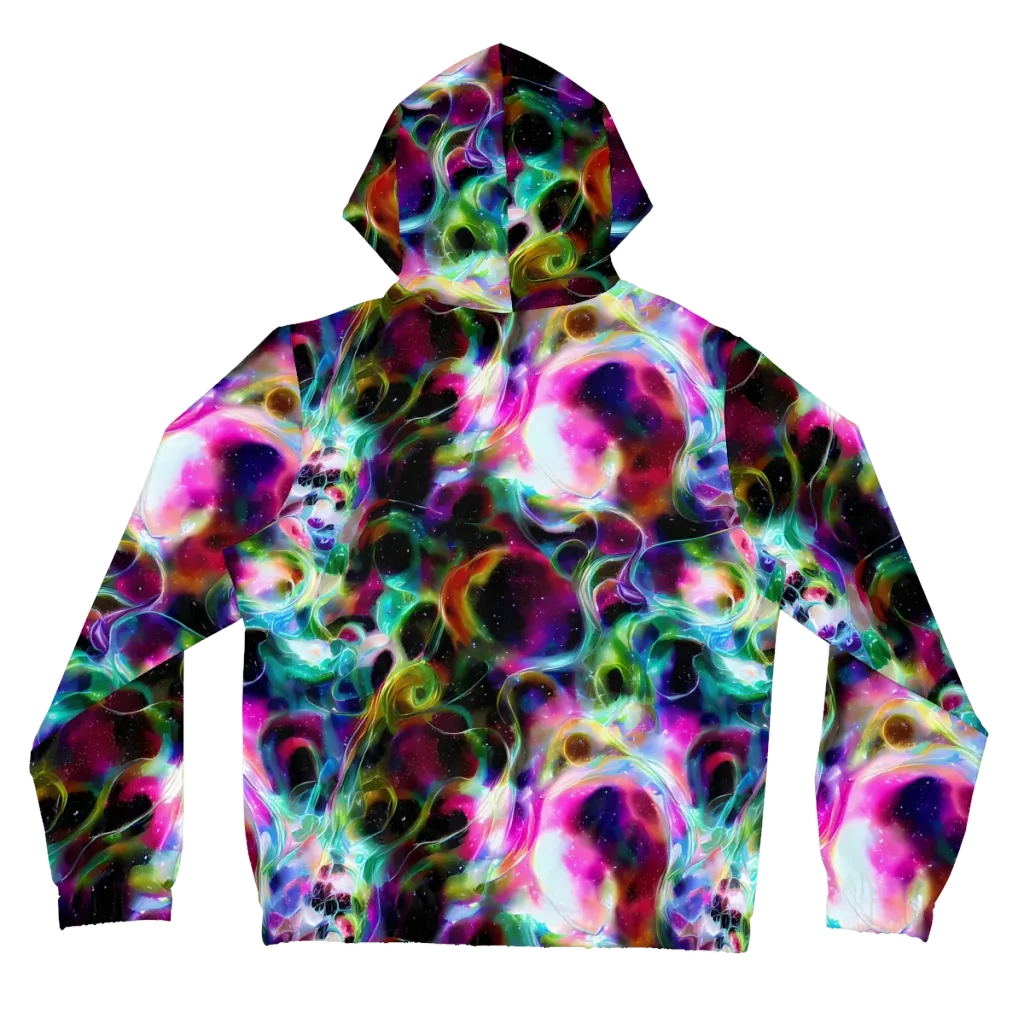 Starfire Marble on Women's Full-Zip Hoodie — Back