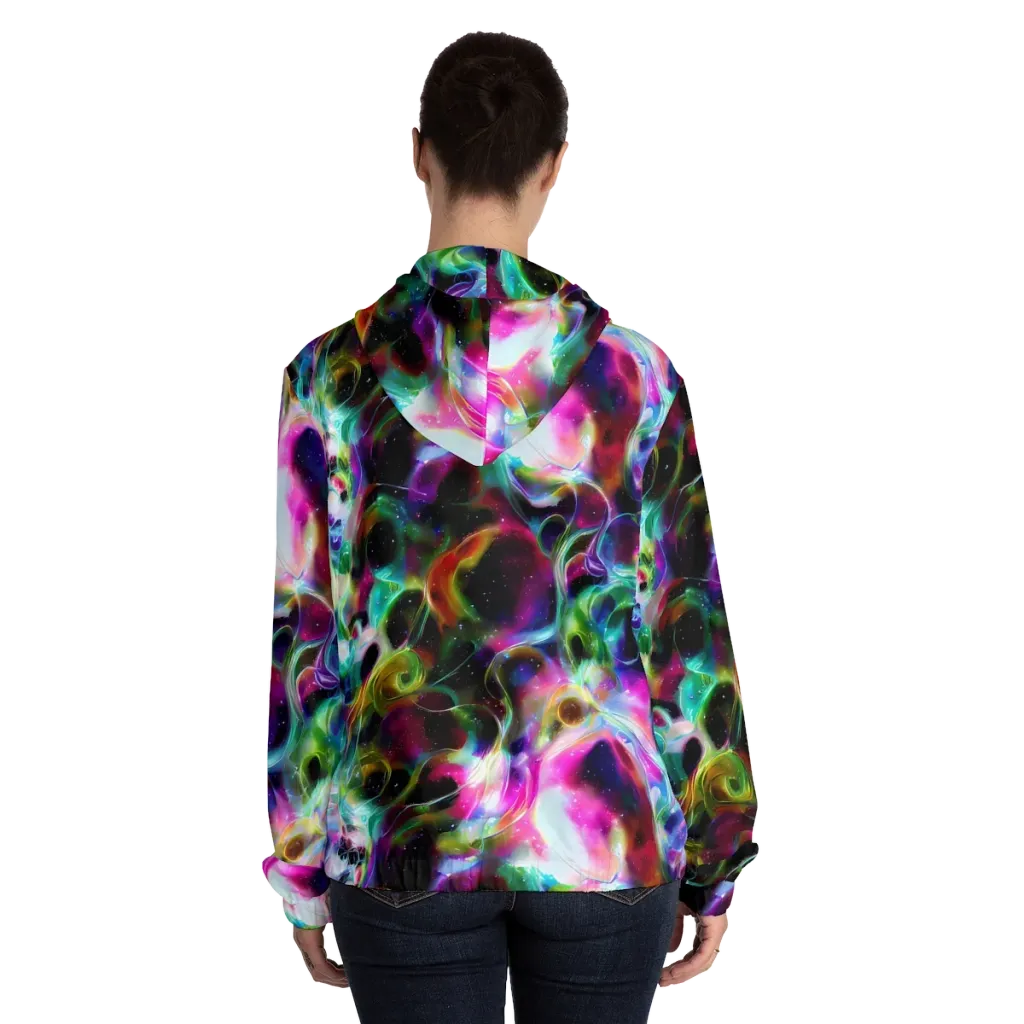 Starfire Marble on Women's Full-Zip Hoodie — Back On Person