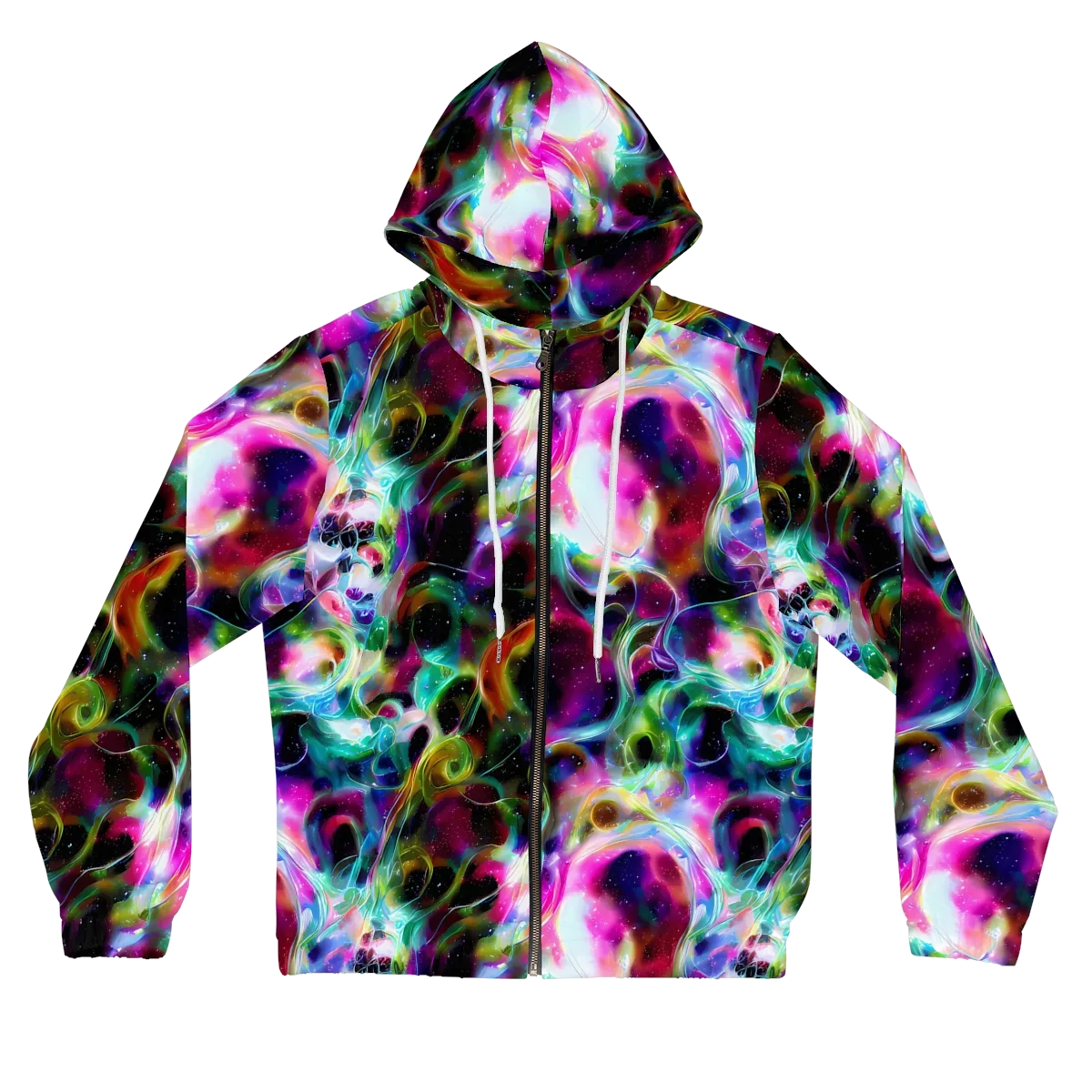 Starfire Marble on Women's Full-Zip Hoodie — Front
