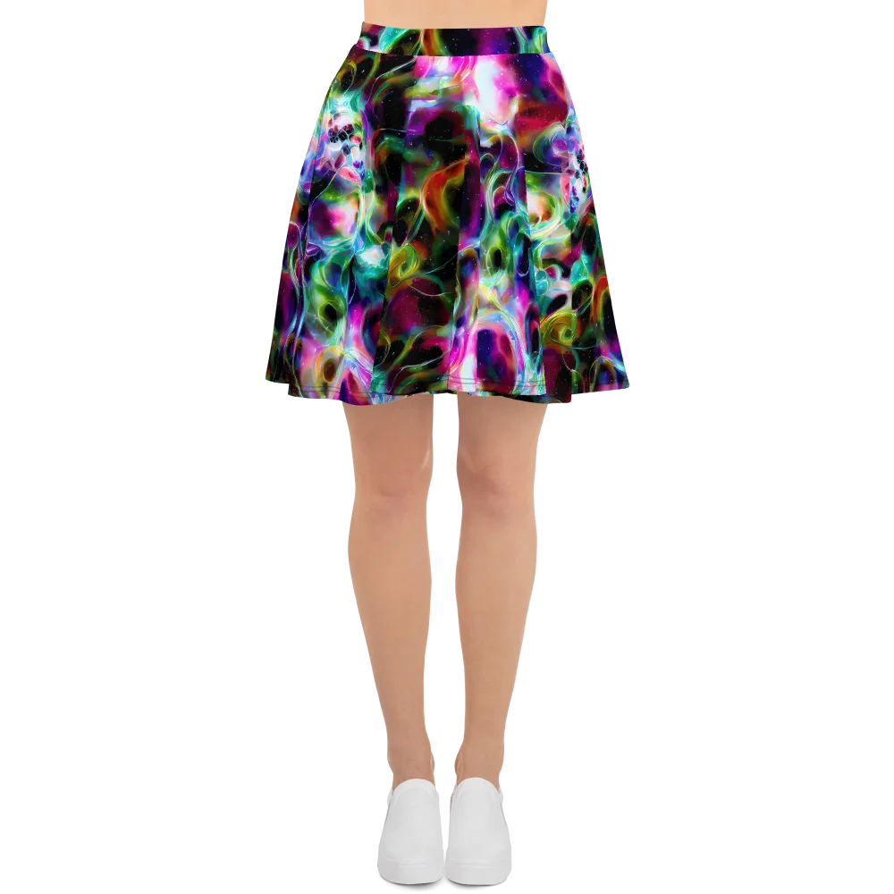 Starfire Marble on Skater Skirt — Front