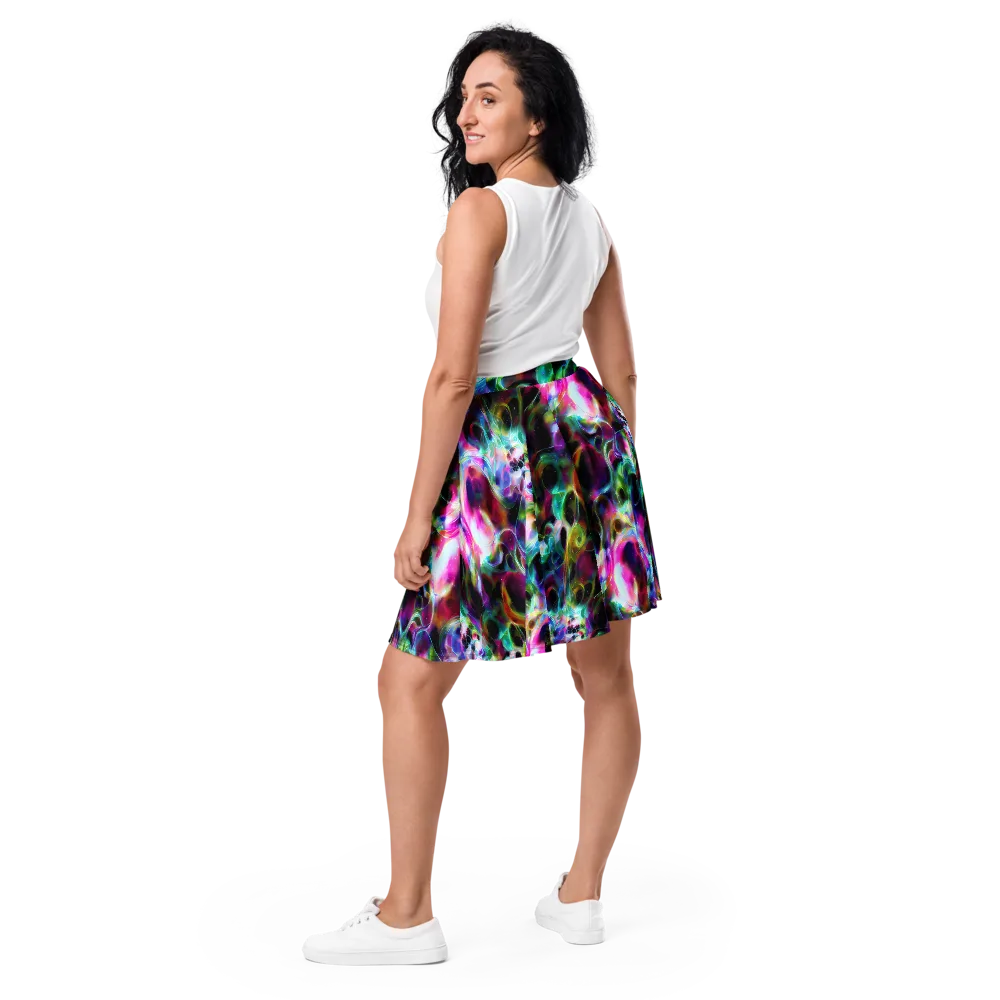 Starfire Marble on Skater Skirt — Back