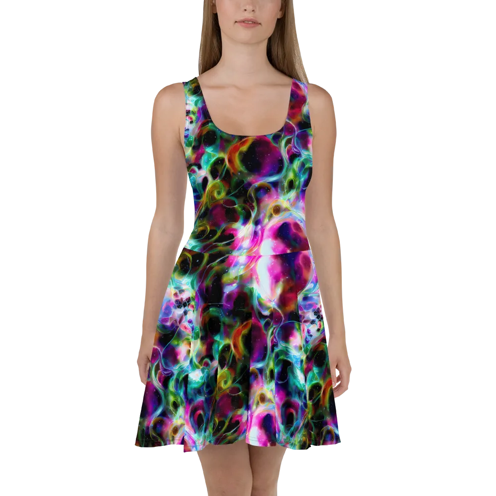 Starfire Marble on Skater Dress — Front
