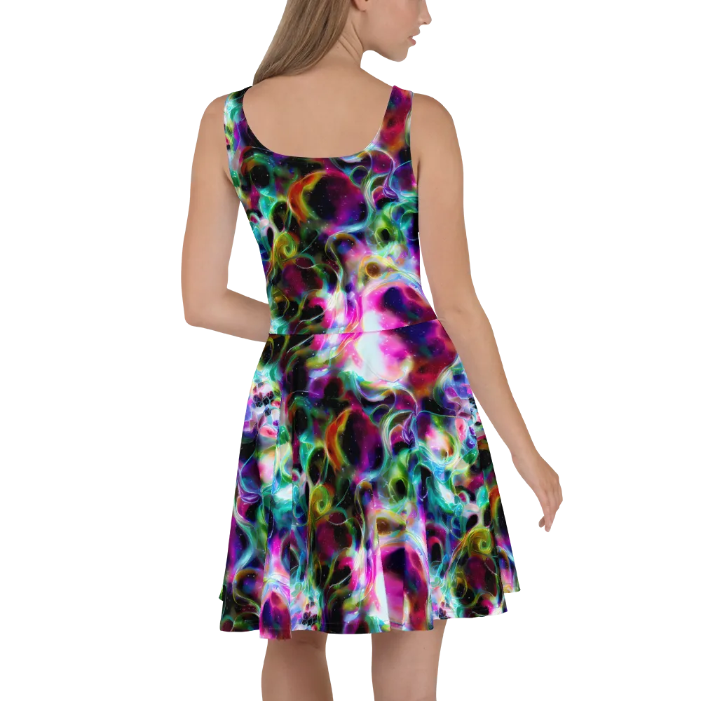 Starfire Marble on Skater Dress — Back