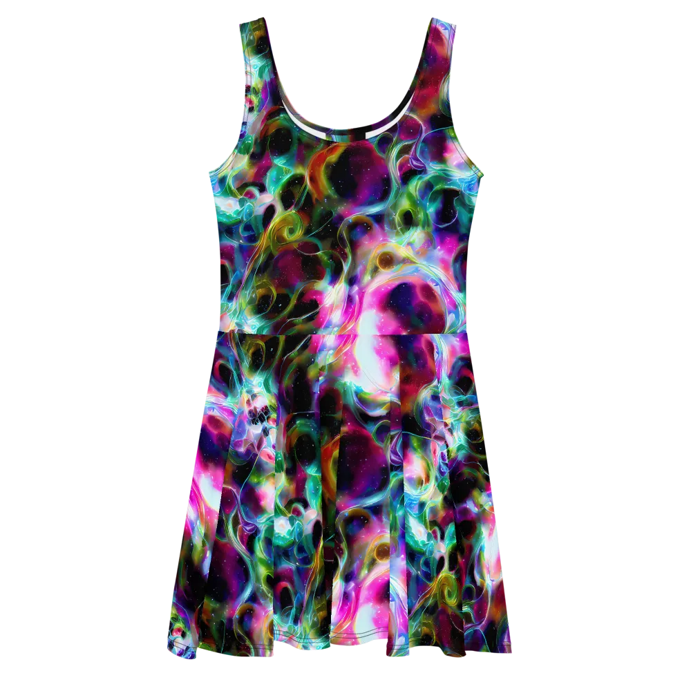 Starfire Marble on Skater Dress — Front