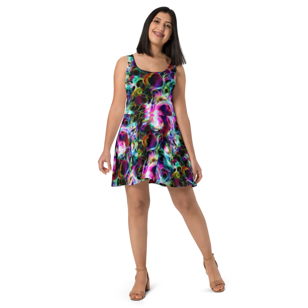 Starfire Marble on Skater Dress — Front
