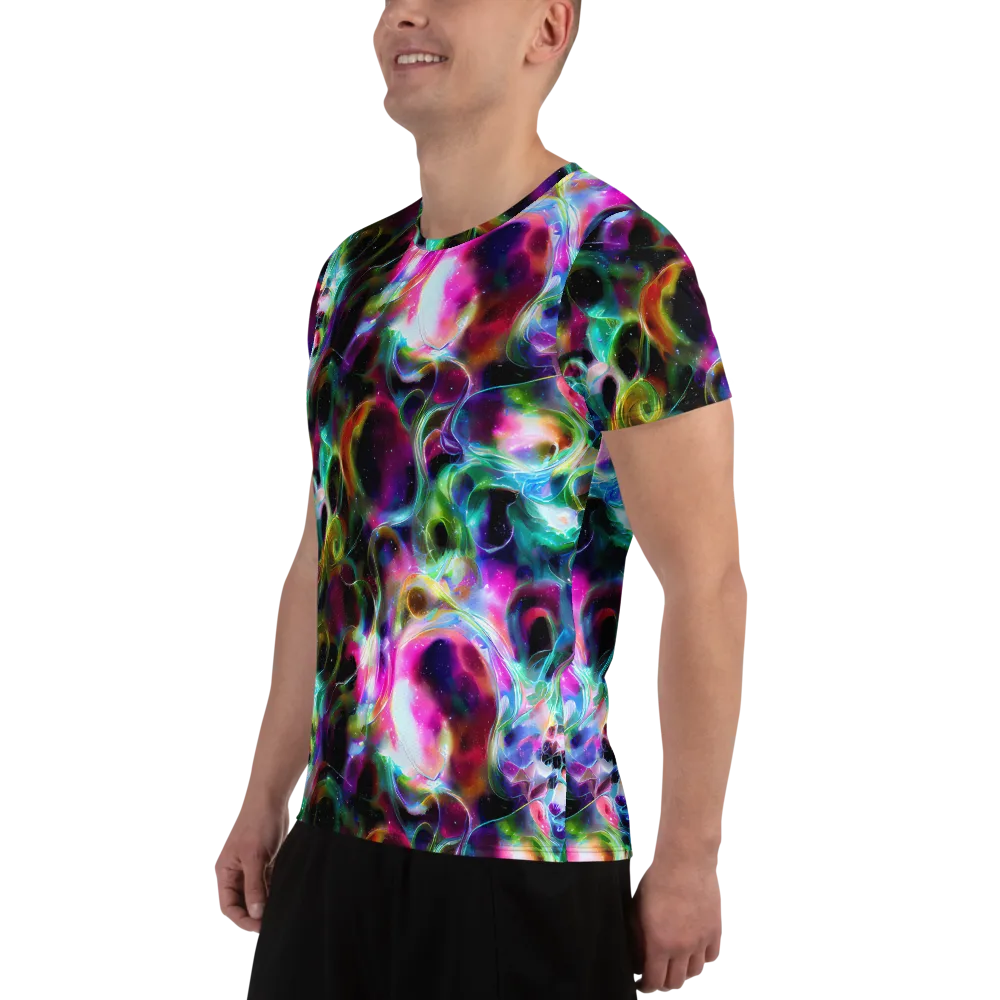 Starfire Marble on Men's Athletic T-Shirt — Left