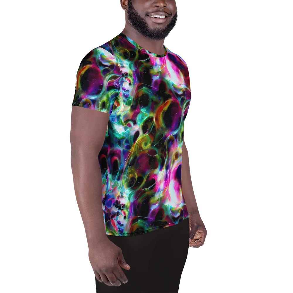 Starfire Marble on Men's Athletic T-Shirt — Right