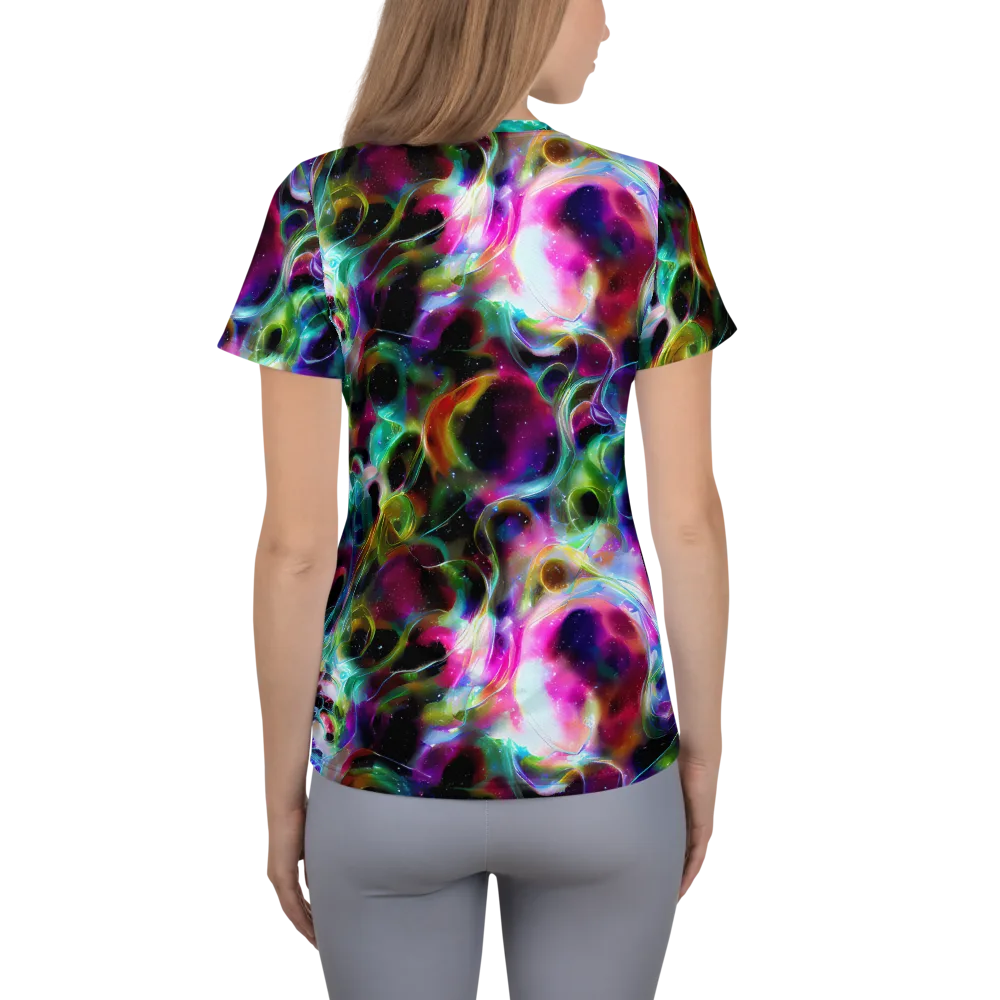 Starfire Marble on Women's Athletic T-Shirt — Back