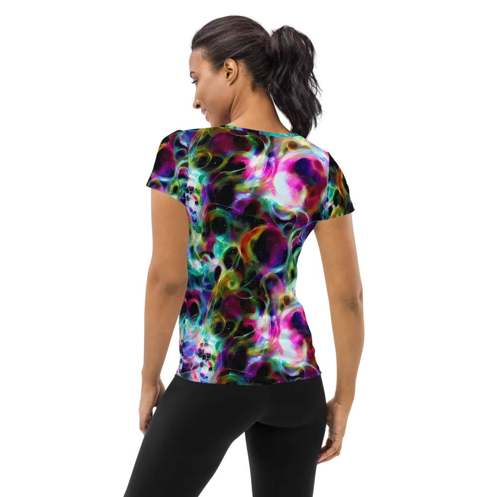 Starfire Marble on Women's Athletic T-Shirt — Back