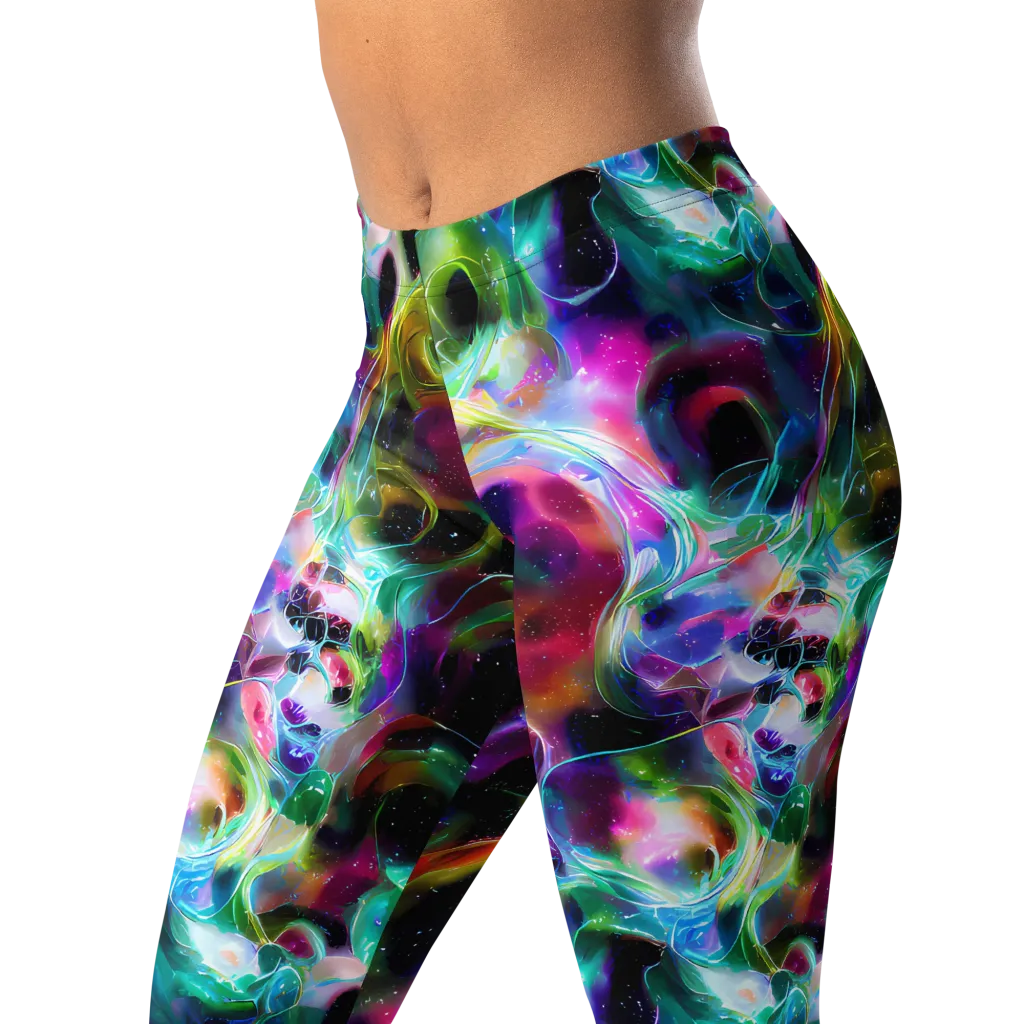 Starfire Marble on Leggings — Left Front