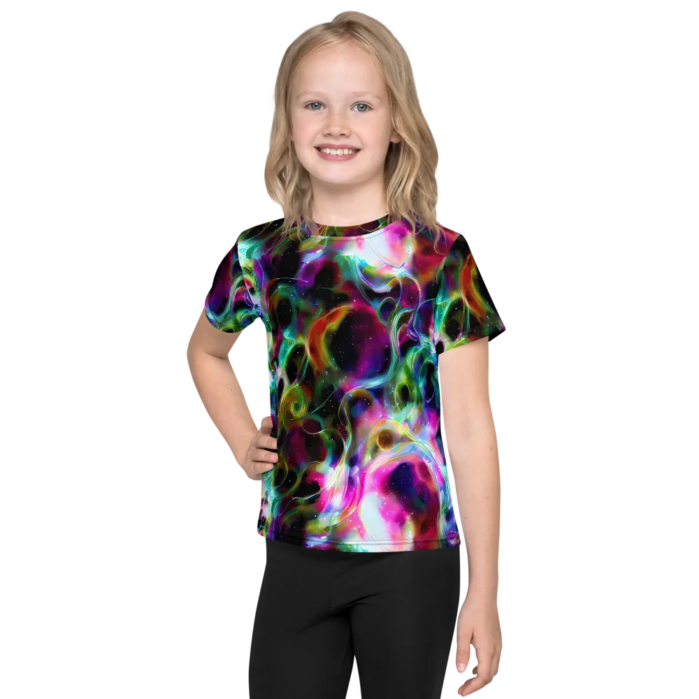 Starfire Marble on Kids Crew Neck T-Shirt — Front