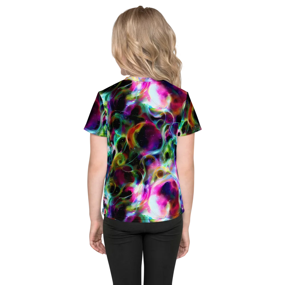 Starfire Marble on Kids Crew Neck T-Shirt — Back