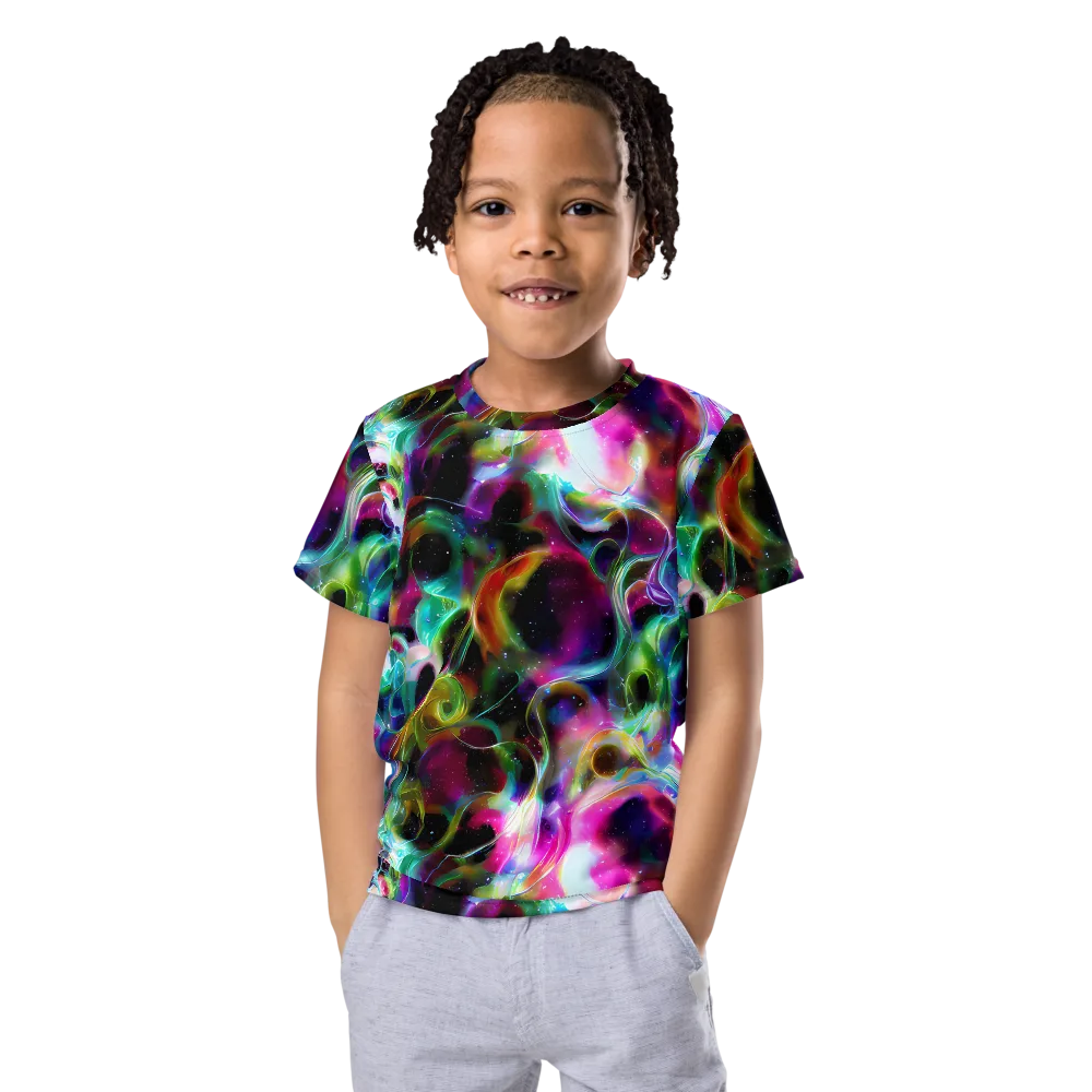 Starfire Marble on Kids Crew Neck T-Shirt — Front