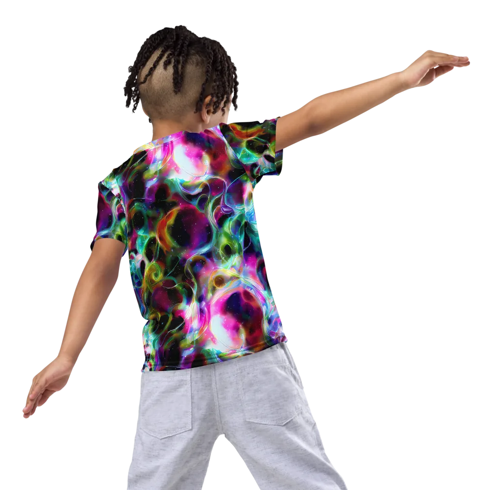 Starfire Marble on Kids Crew Neck T-Shirt — Back