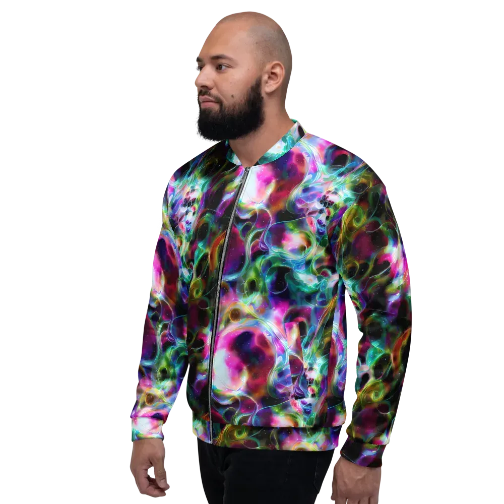 Starfire Marble on Bomber Jacket — Left