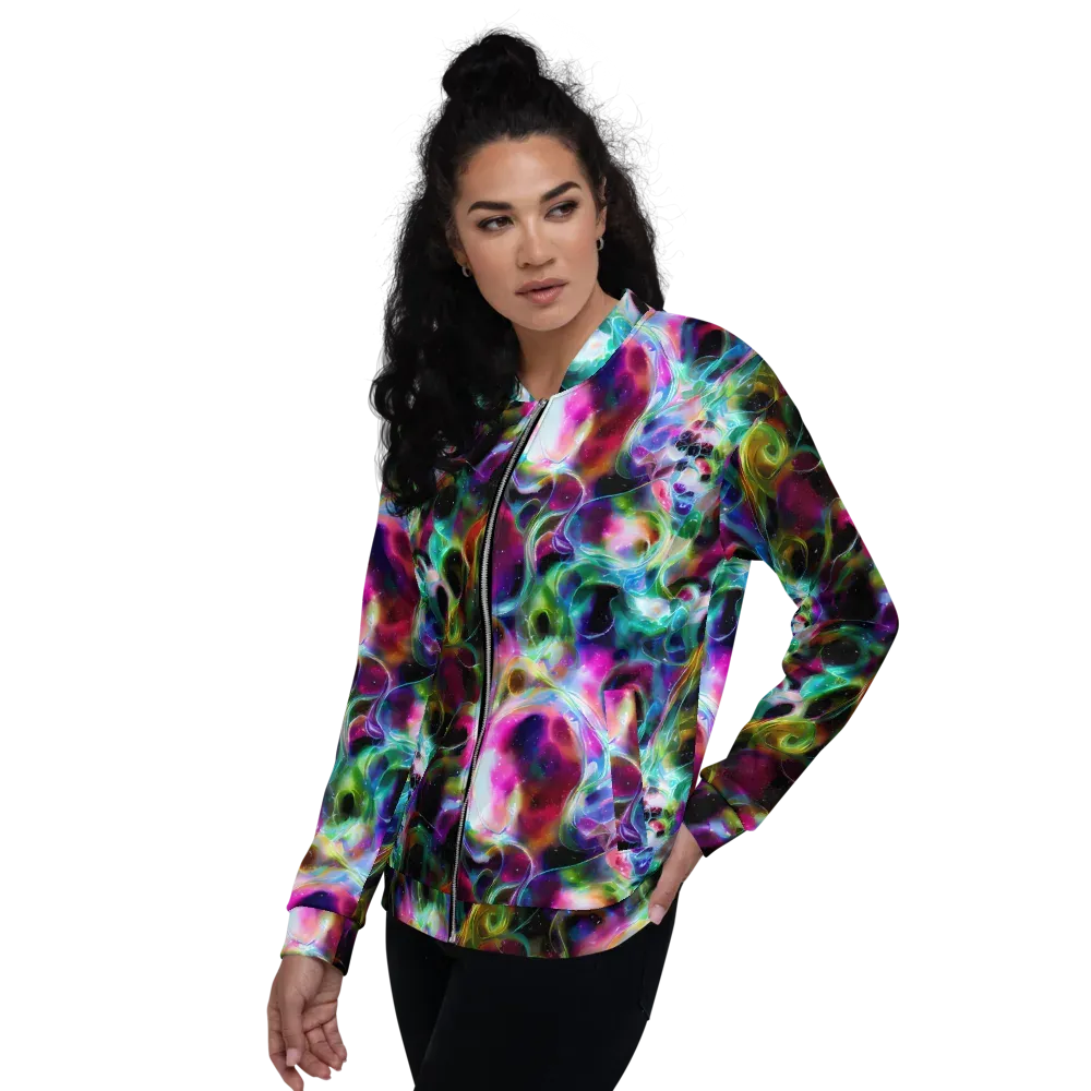 Starfire Marble on Bomber Jacket — Left