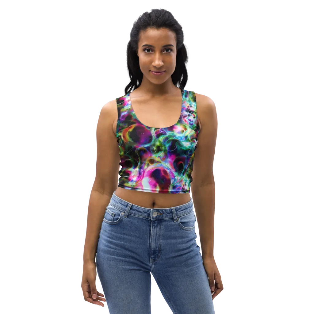 Starfire Marble on Crop Top — Front