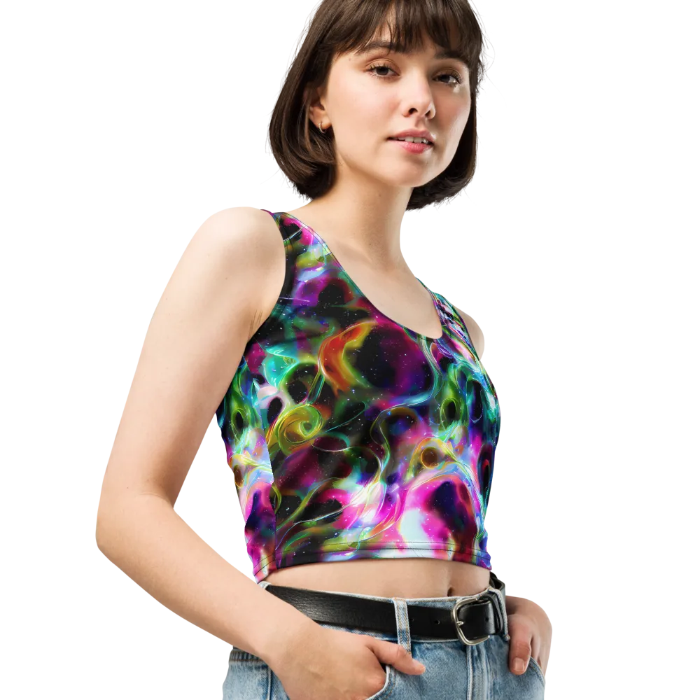 Starfire Marble on Crop Top — Right Front